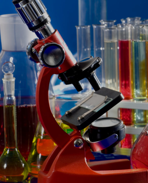 laboratory ware and microscope